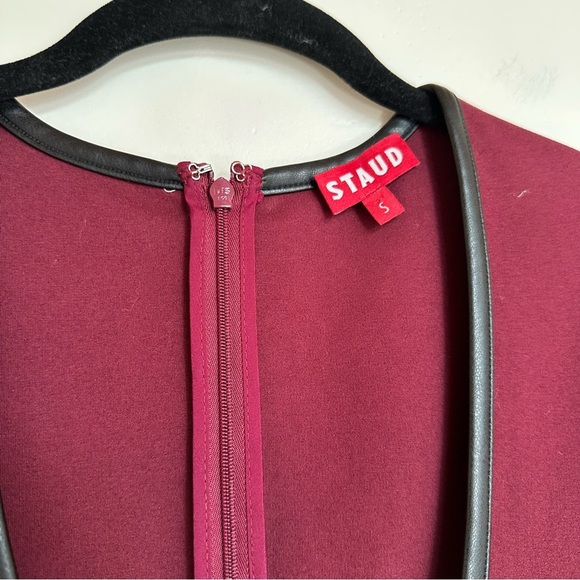 STAUD Joint Dress in Red Maroon Sample Size Small NWT NEW - Picture 5 of 10